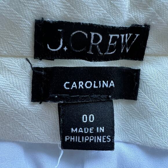 J Crew Carolina Flare Pant In Stretch Linen Blend Womens Size 00 White - Picture 2 of 13